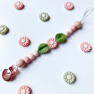 Blush Daisy Pacifier Chain