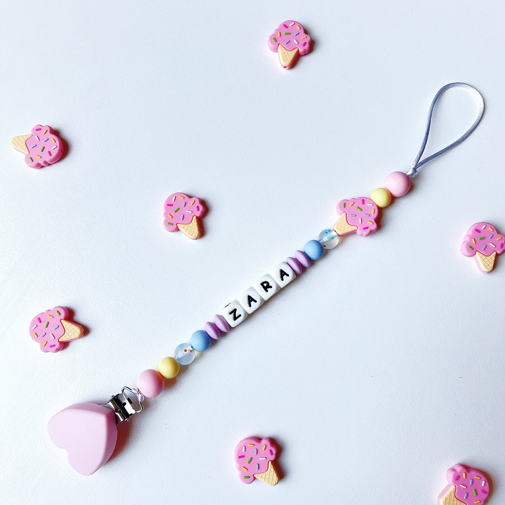 Confetti Ice Cream Pacifier Chain – TheCuteLab.SA
