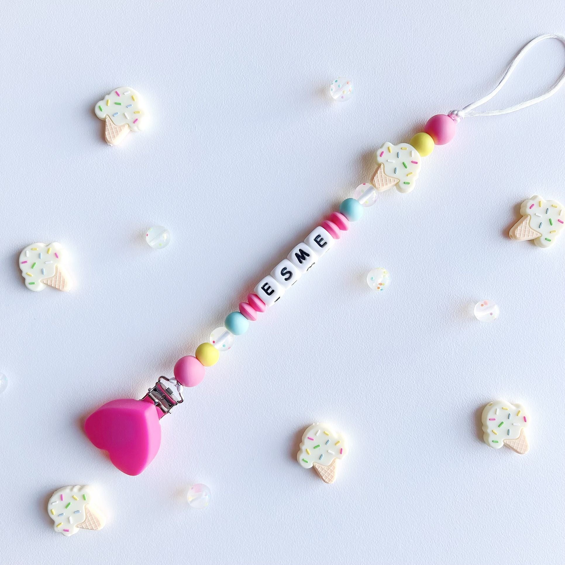 Confetti Ice Cream Pacifier Chain