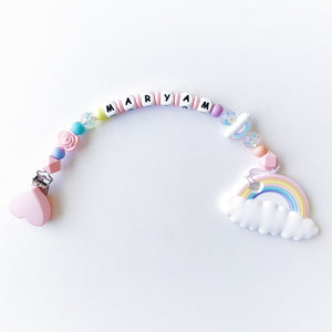 Rainbow and Confetti Teething chain