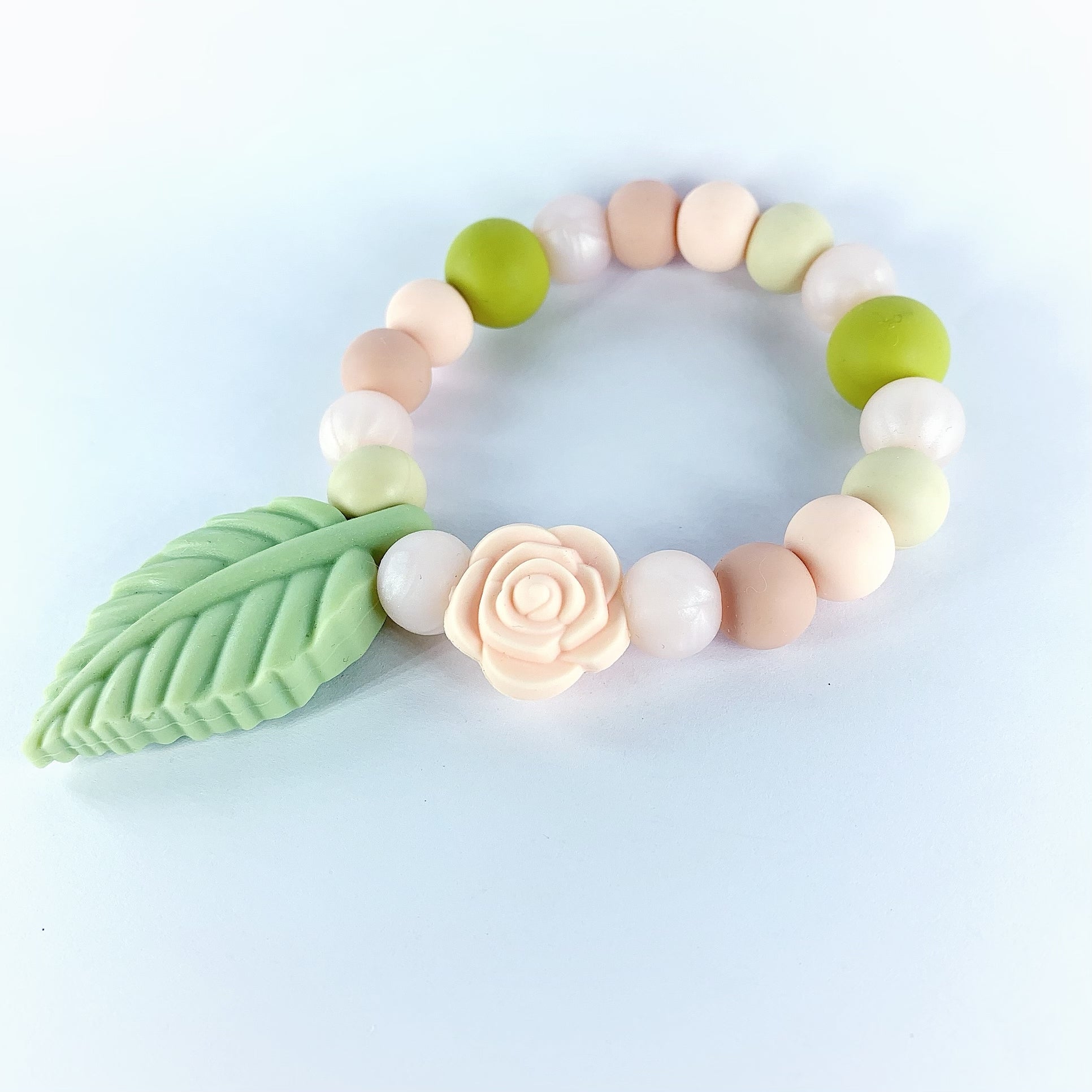 Rose & Leaf Teething ring