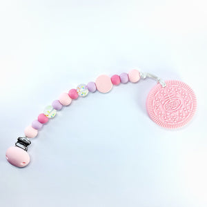 Pink Biscuit Teething Chain