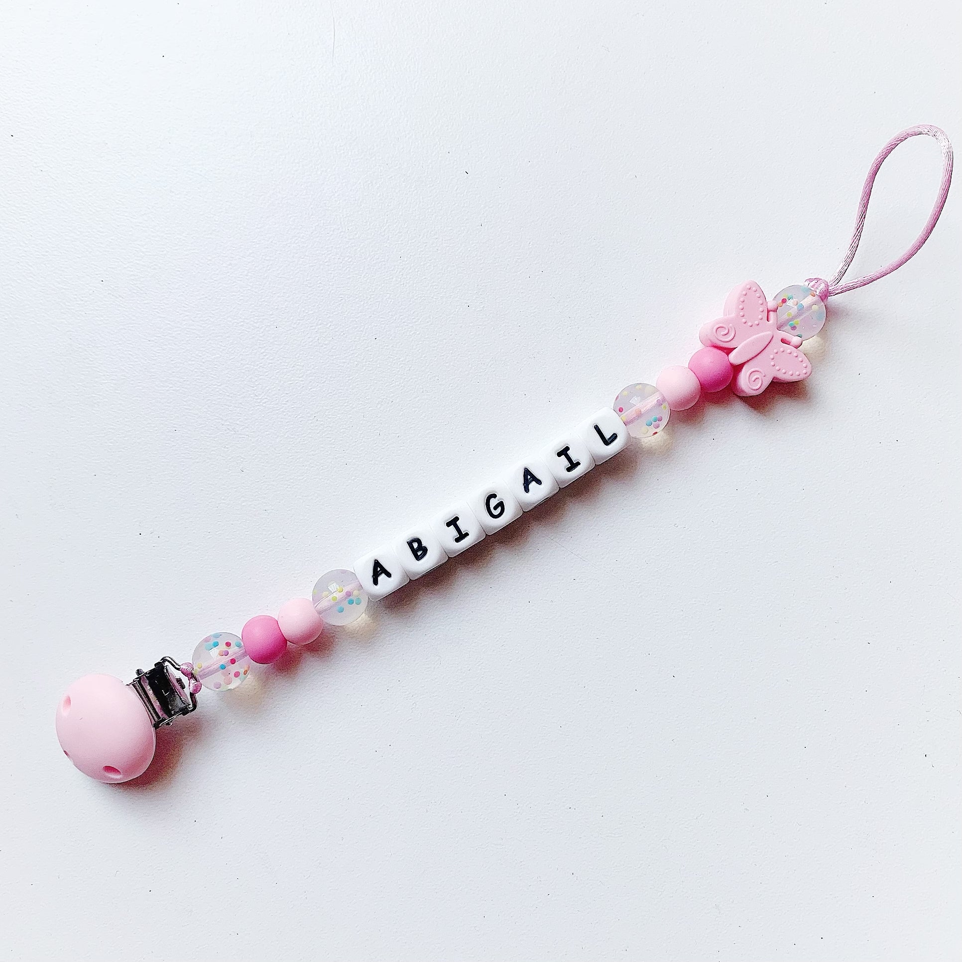 Midi Confetti & Butterfly Pacifier chain