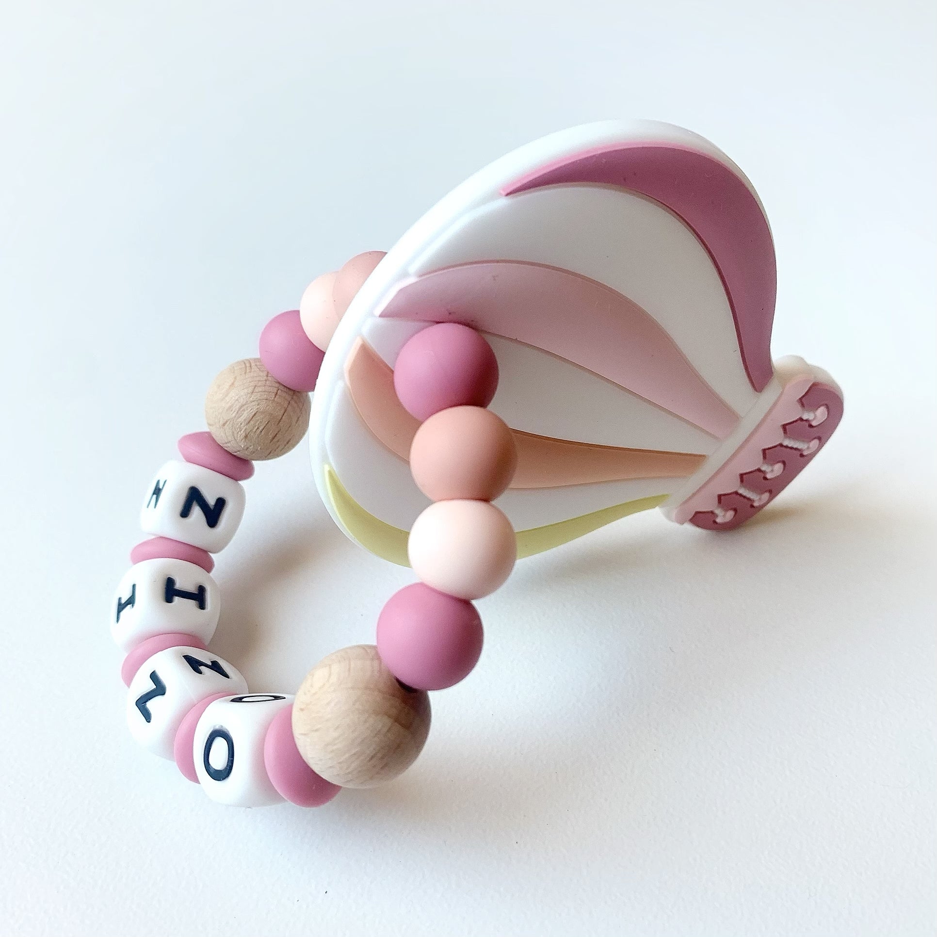 Pink Hot Air Balloon Teething ring