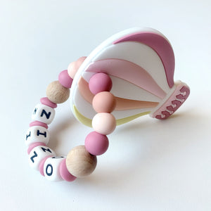 Pink Hot Air Balloon Teething ring