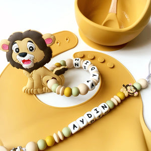 4pc Mustard Safari Theme Gift Set