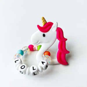 Mutli Colour Unicorn Teether