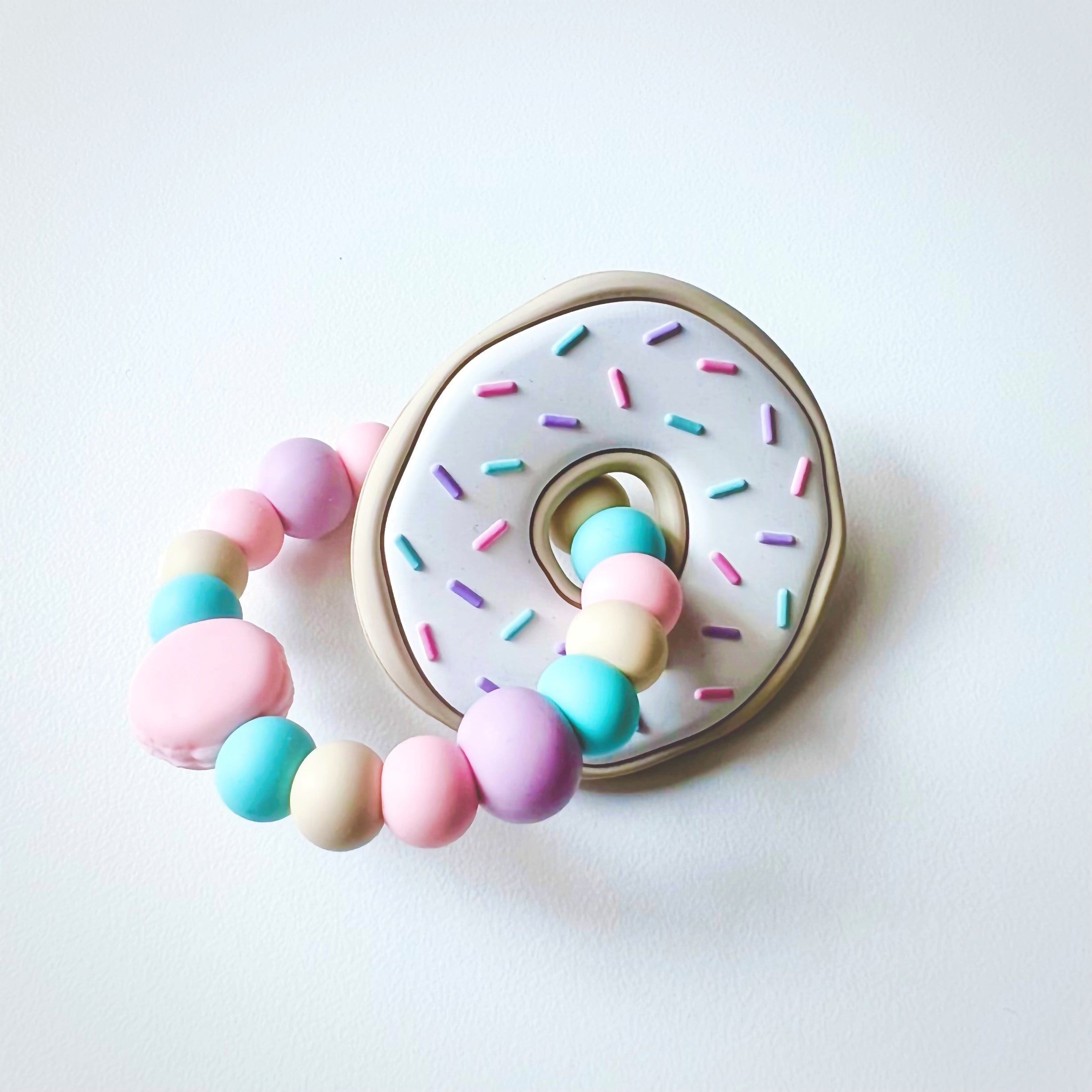 Confetti Donut & Macaron Teether