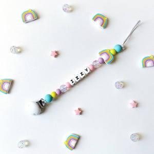 Candy floss  Rainbow Pacifier chain