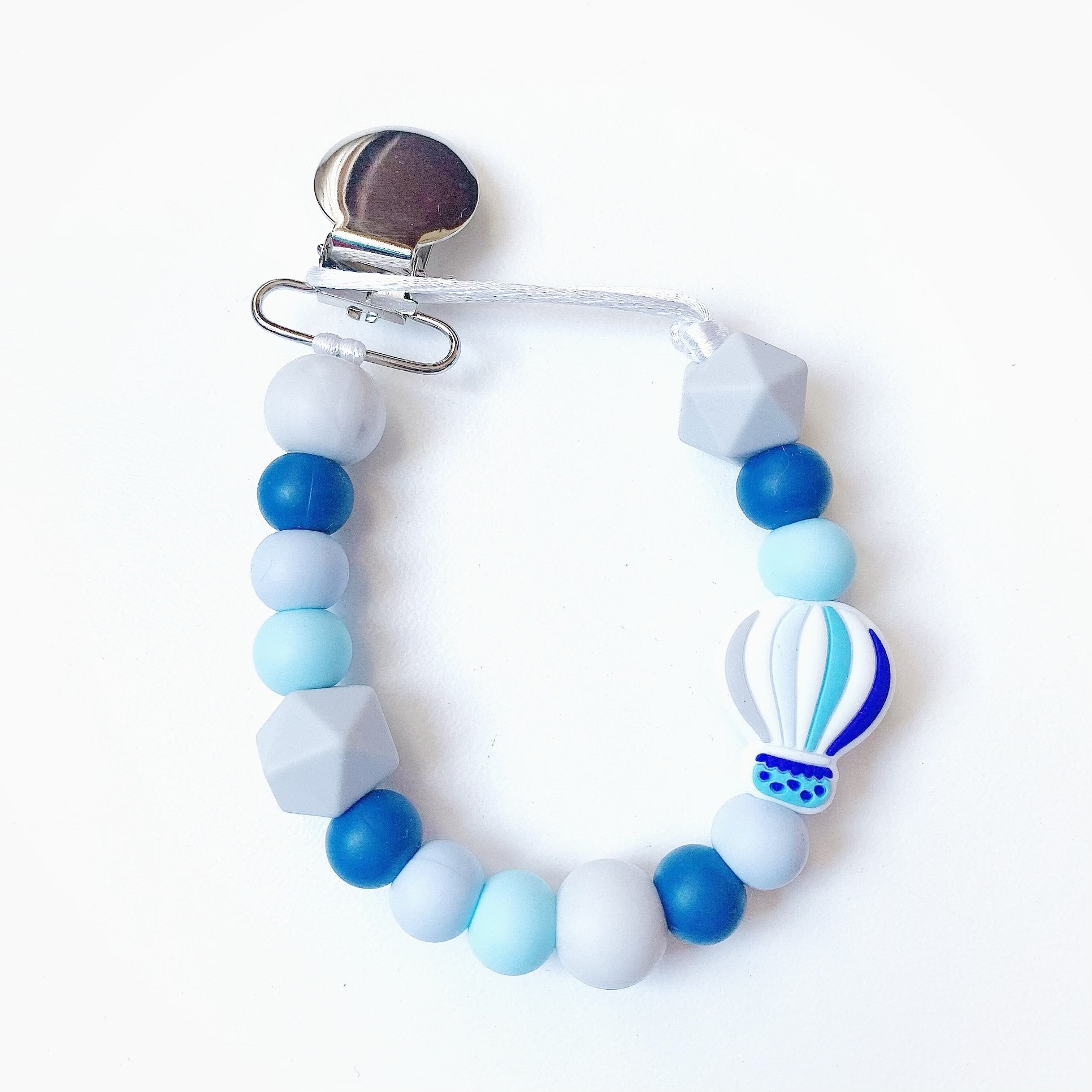 Blue Hot Air Balloon Pacifier chain