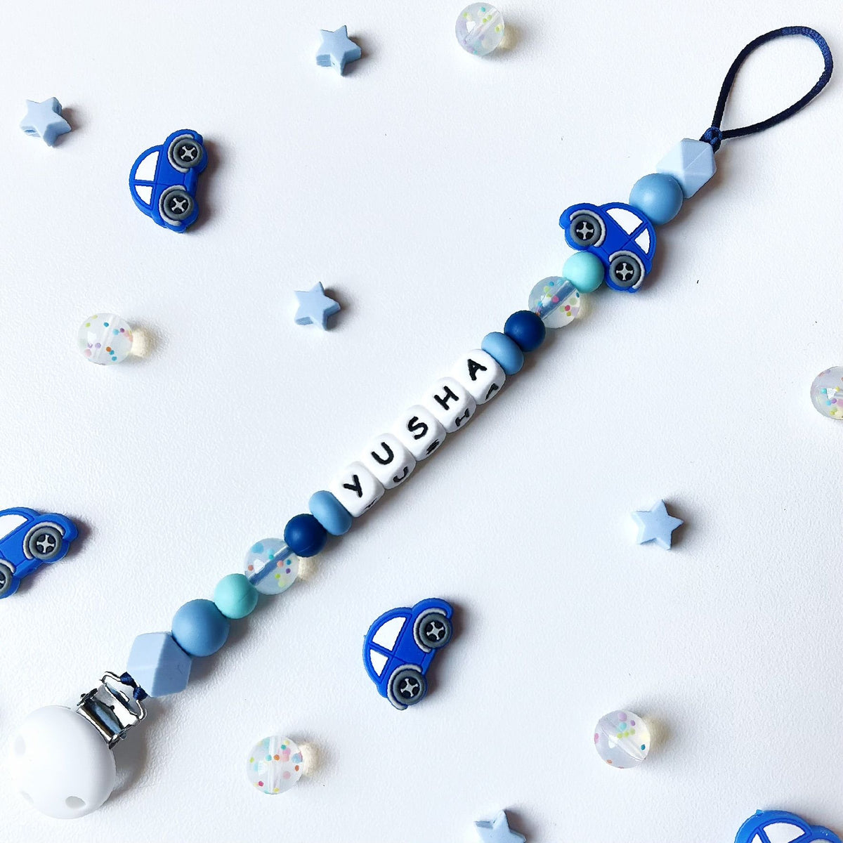 Confetti Car Pacifier Chain – TheCuteLab.SA